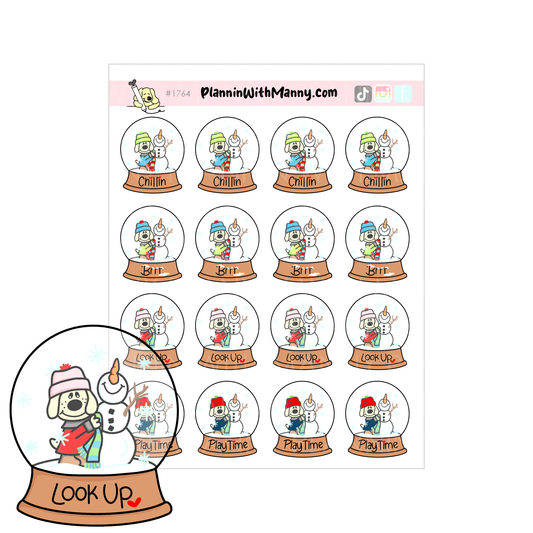 1764 Pappy Snowglobe Planner Stickers