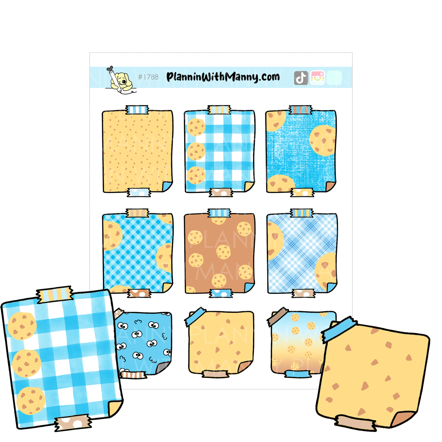 1788 Cookie Note Planner Stickers