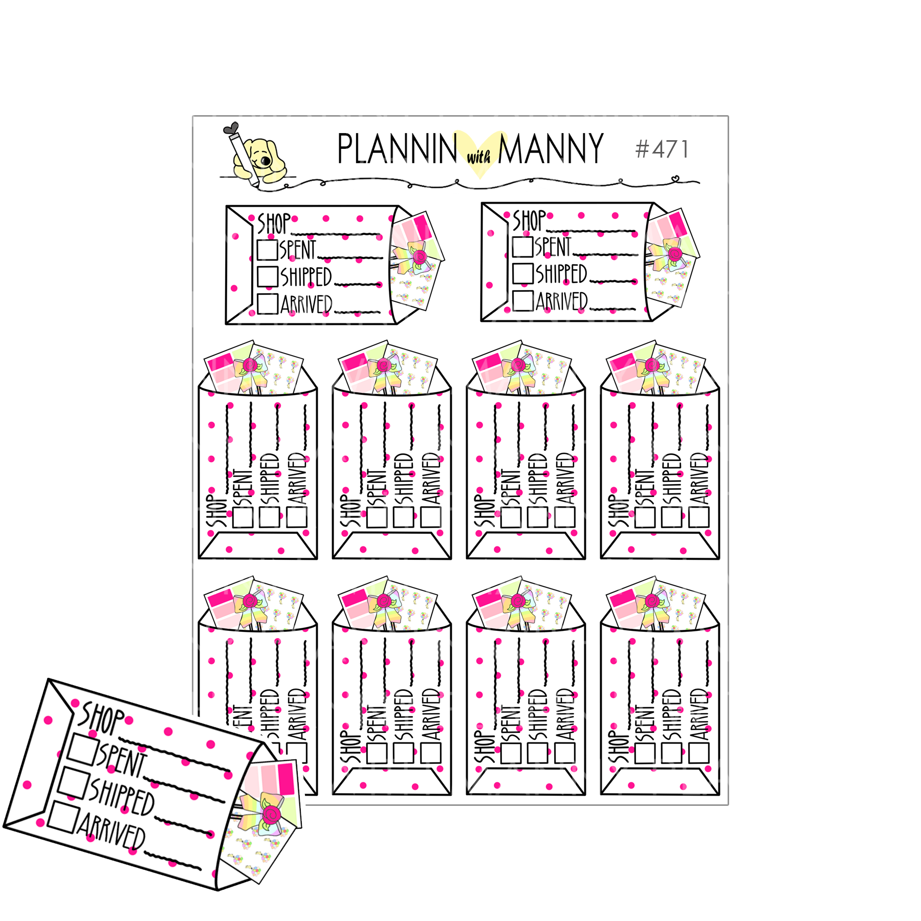 471 Online Order Planner Stickers