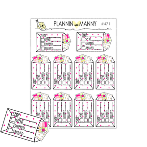 471 Online Order Planner Stickers
