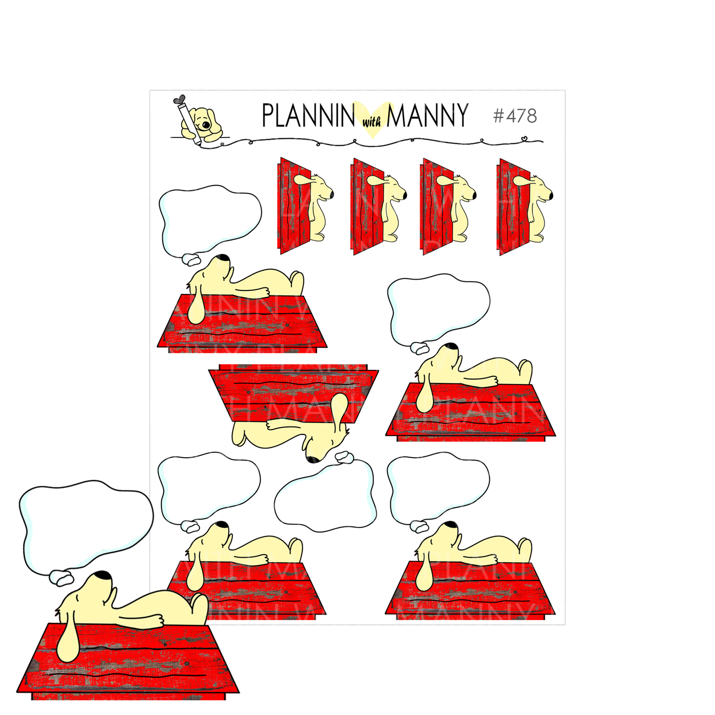 478 Write in Dream Bubble Planner Stickers