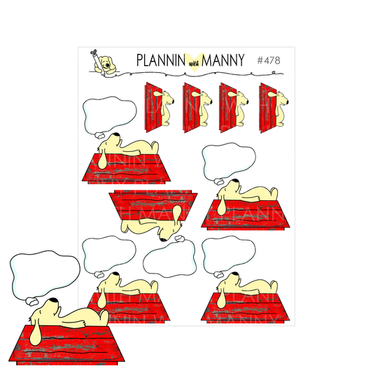 478 Write in Dream Bubble Planner Stickers