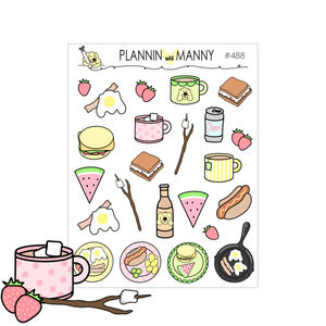 488 Camp Food Planner Stickers