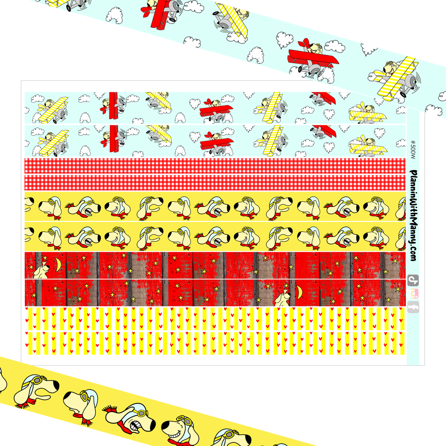 500W Dreams Take Flight Washi Sticker Sheet