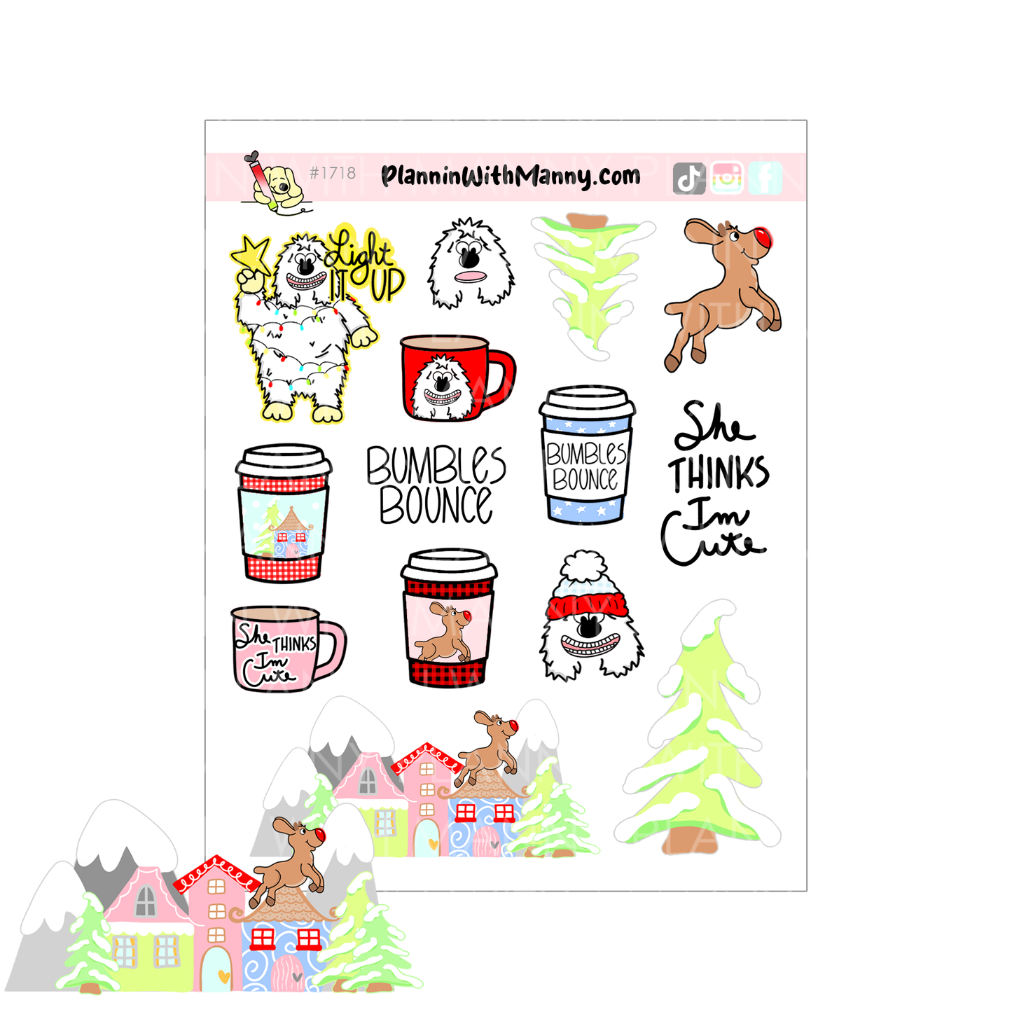Christmas Movie Pack! 8 Planner Sticker Sheets and Pocket!