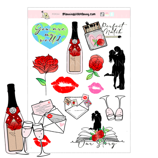 DB264 Love Deco Stickers