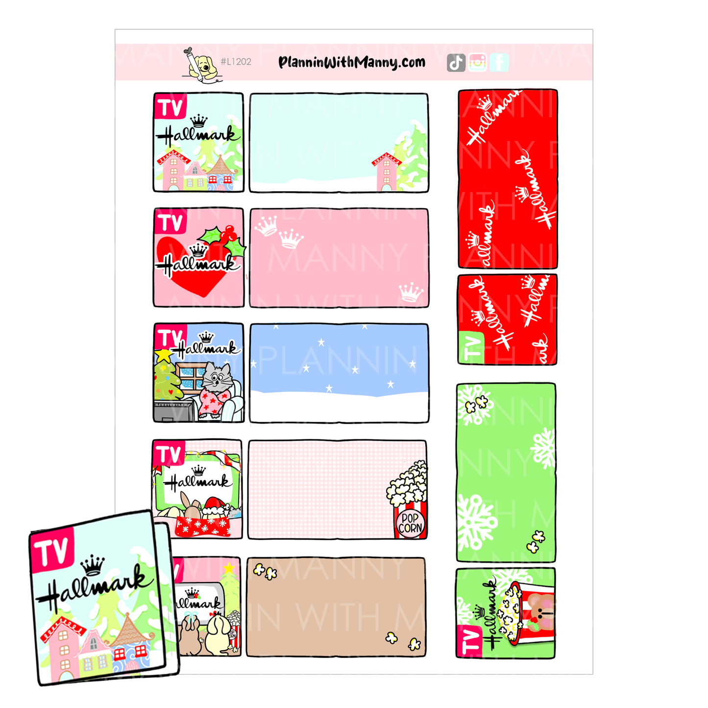 L1200C FOLDABLE TV GUIDES - Holiday Movies and Hallmark:)