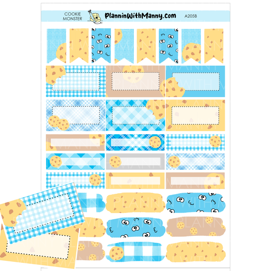 A205B Cookie Monster 1.5" Half Boxes