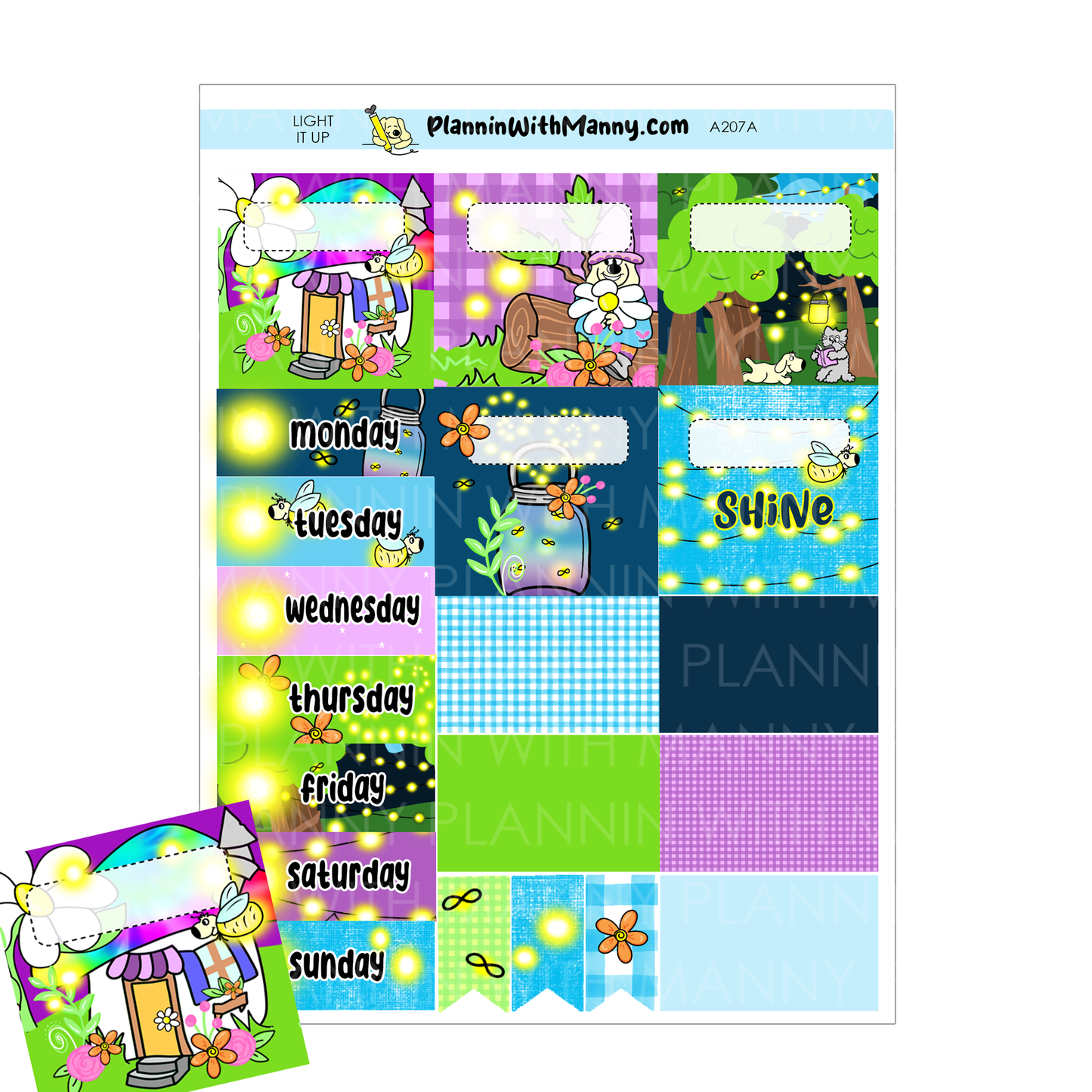 A207 Weekly Planner Kit and Hybrid Planner Kit- Light it Up