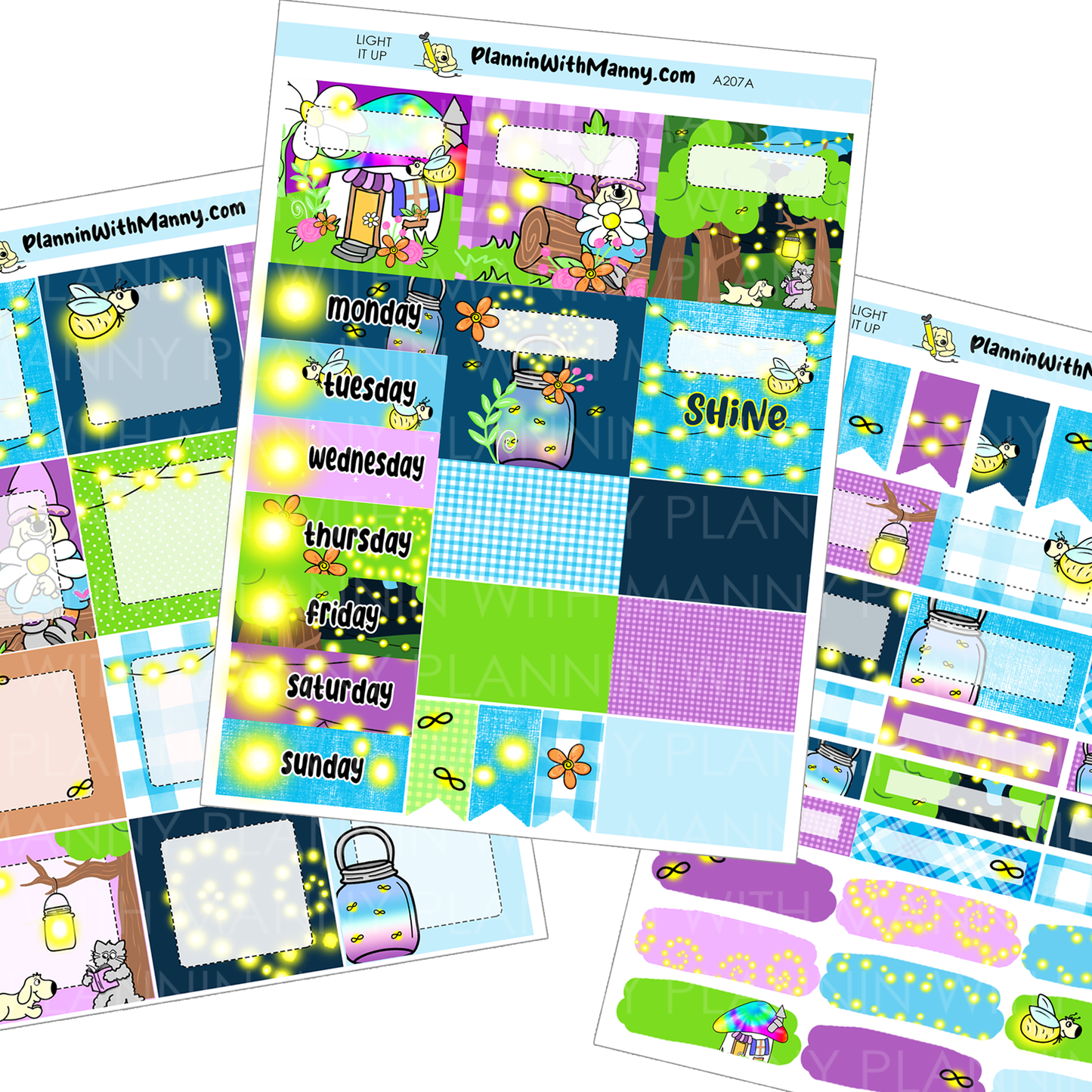 A207 Weekly Planner Kit and Hybrid Planner Kit- Light it Up