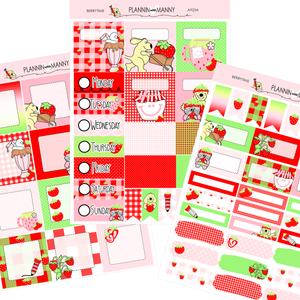 A923 ACADEMIC 5 & 7 Day Weekly Planner Kit and Hybrid Planner - Berry Time Collection