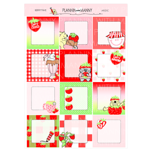 A923C Berry Time 1.5" Square Planner Stickers