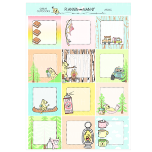 A926C Outdoor Adventures 1.5" Square Planner Stickers