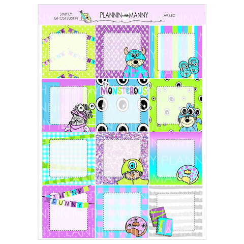 A946C Simply Monsterous 1.5" Square Planner Stickers
