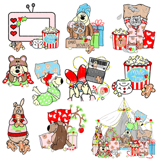 PFV211 Holiday Popcorn Picnic Die Cuts
