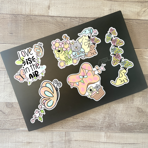 Assorted Butterfly Kisses Vinyl Stickers