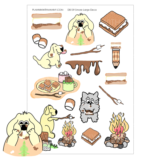 DB138 Smore Fun Large Deco Stickers