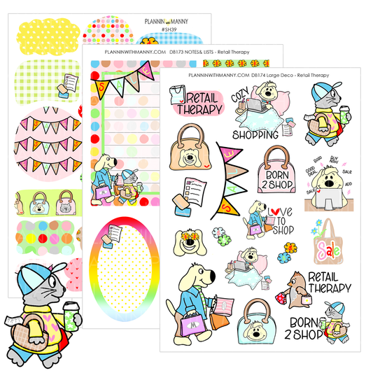 Retail Therapy Sticker Sheet Set