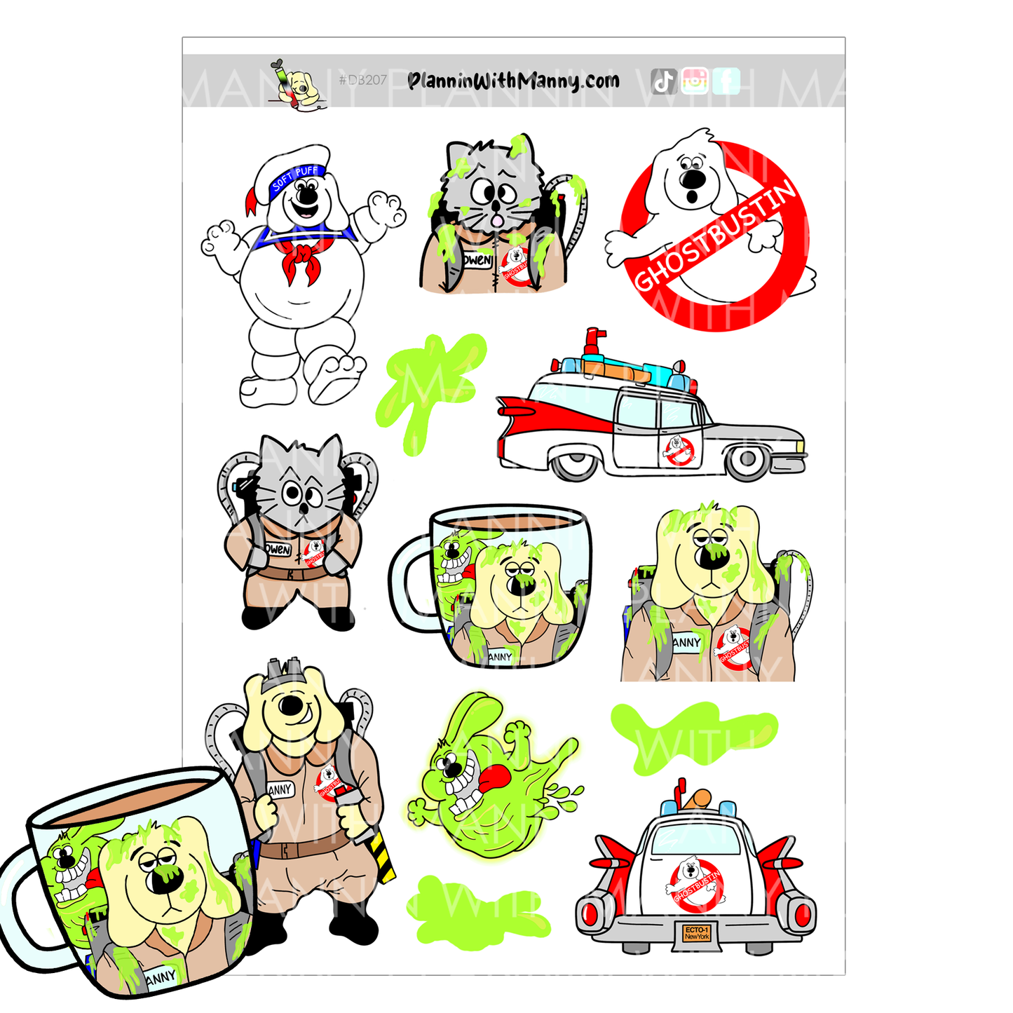 Ghostbustin-Large Sticker Sheet Set