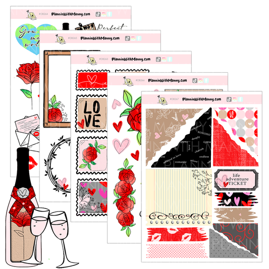 DB263 Love Collection Sticker Set