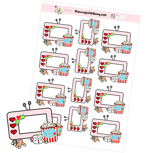 DB304 Holiday Write In TV Stickers