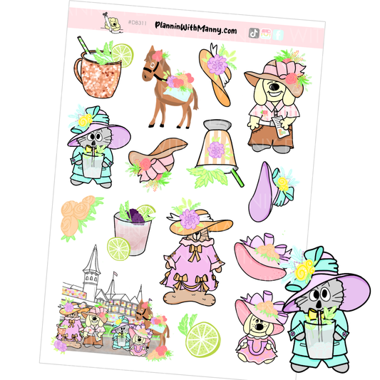 DB310 Kentucky Derby Large Deco Stickers