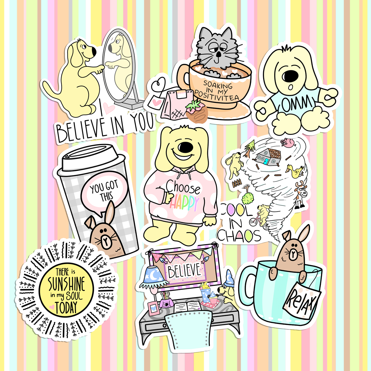 QF26 Good Vibes Die Cut Sticker Pack