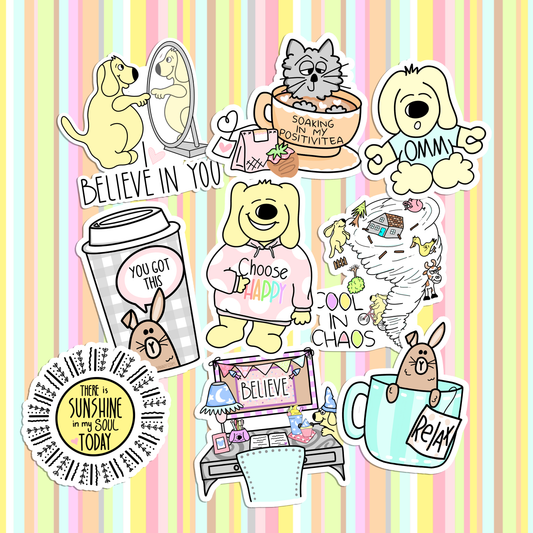 QF26 Good Vibes Die Cut Sticker Pack