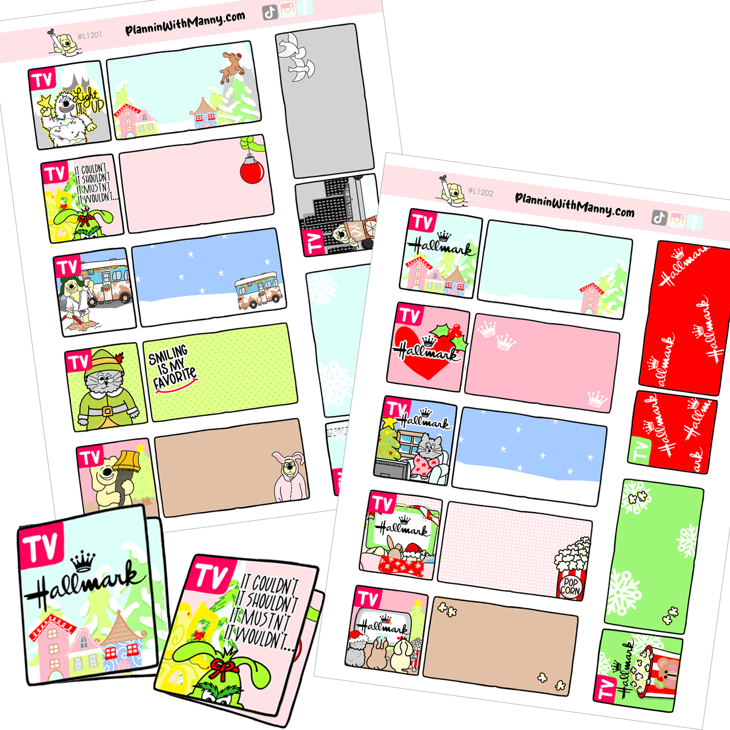 L1200C FOLDABLE TV GUIDES - Holiday Movies and Hallmark:)