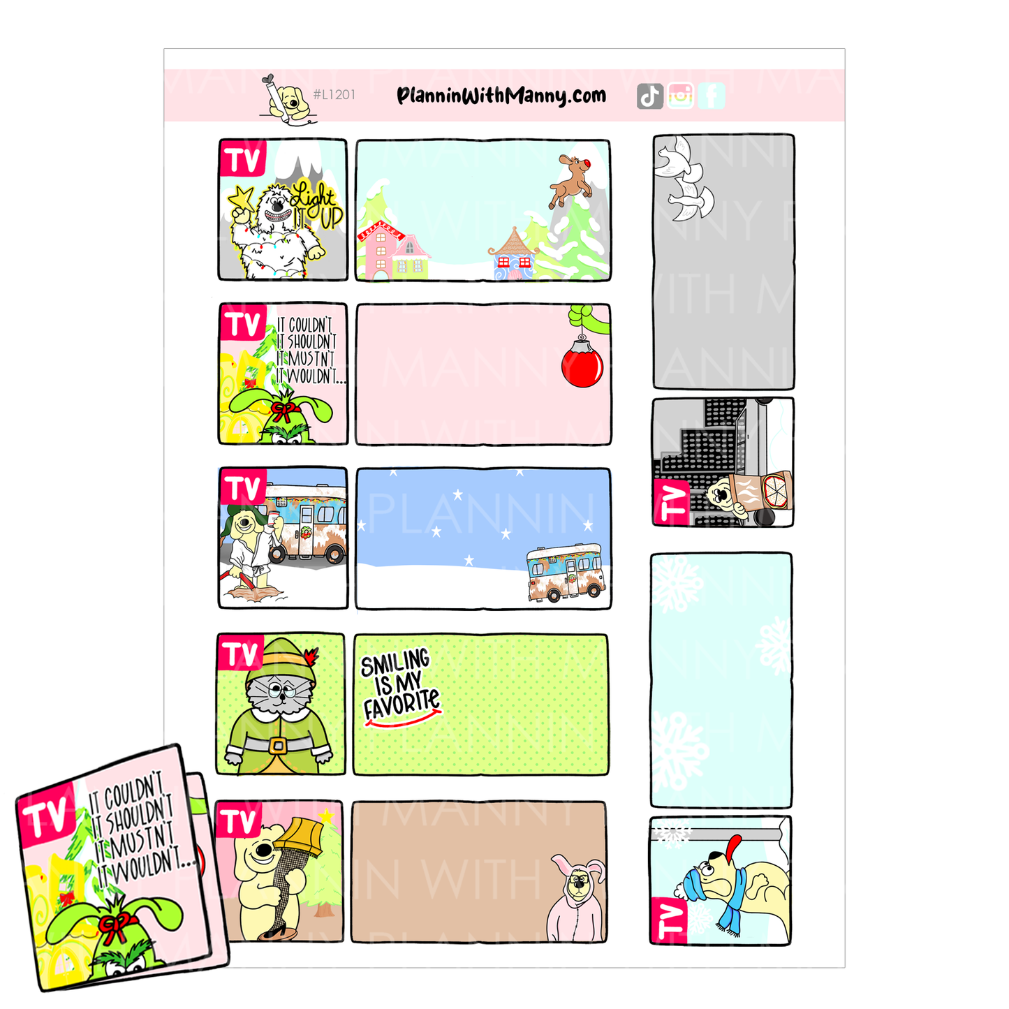 L1200C FOLDABLE TV GUIDES - Holiday Movies and Hallmark:)