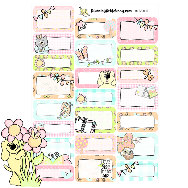 Butterfly Kisses-Large Sticker Sheet Set