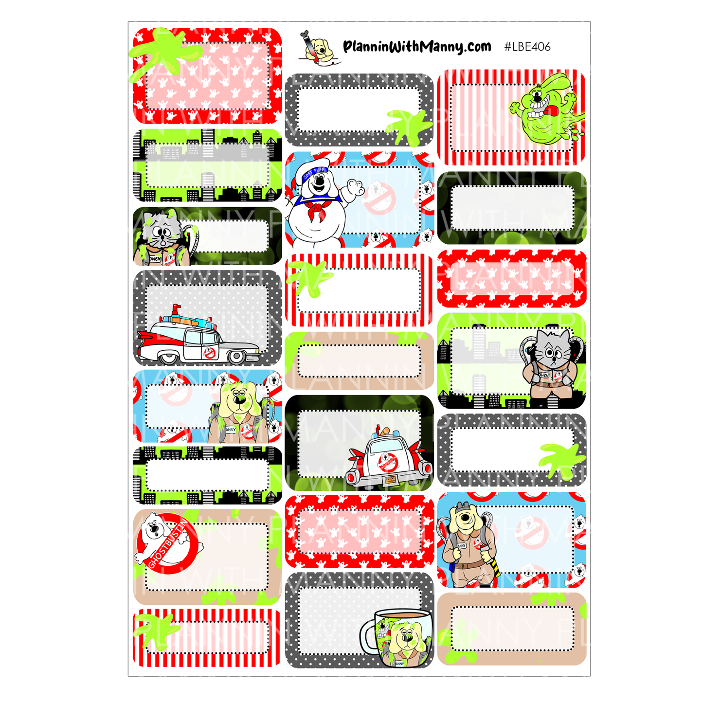 Ghostbustin-Large Sticker Sheet Set