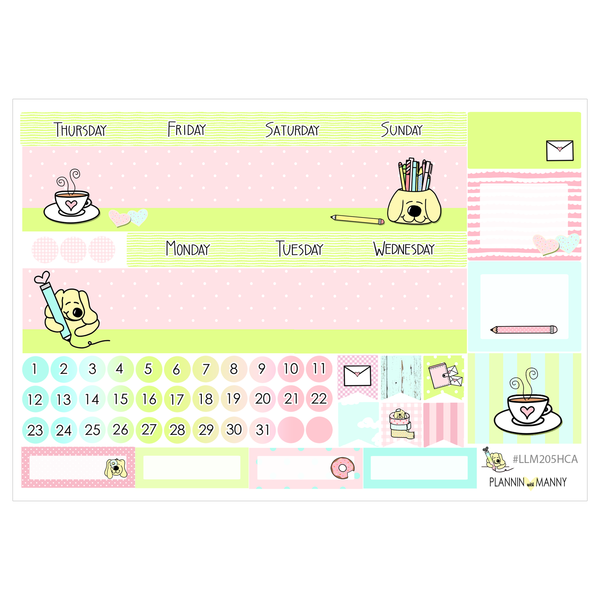 LLM205HC HOBO COUSIN MONTHLY PLANNER STICKERS - Planner Manny Collection