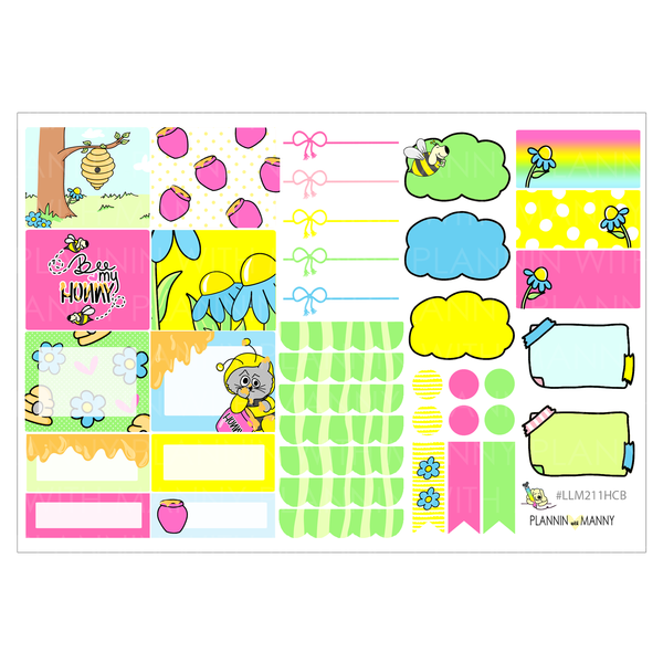 LLM211HC HOBO COUSIN MONTHLY PLANNER STICKERS - Bee My Hunny Collection
