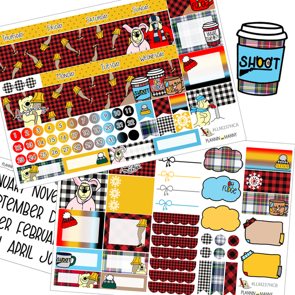 LLM237HC HOBO COUSIN MONTHLY PLANNER STICKERS - Christmas Story Collection