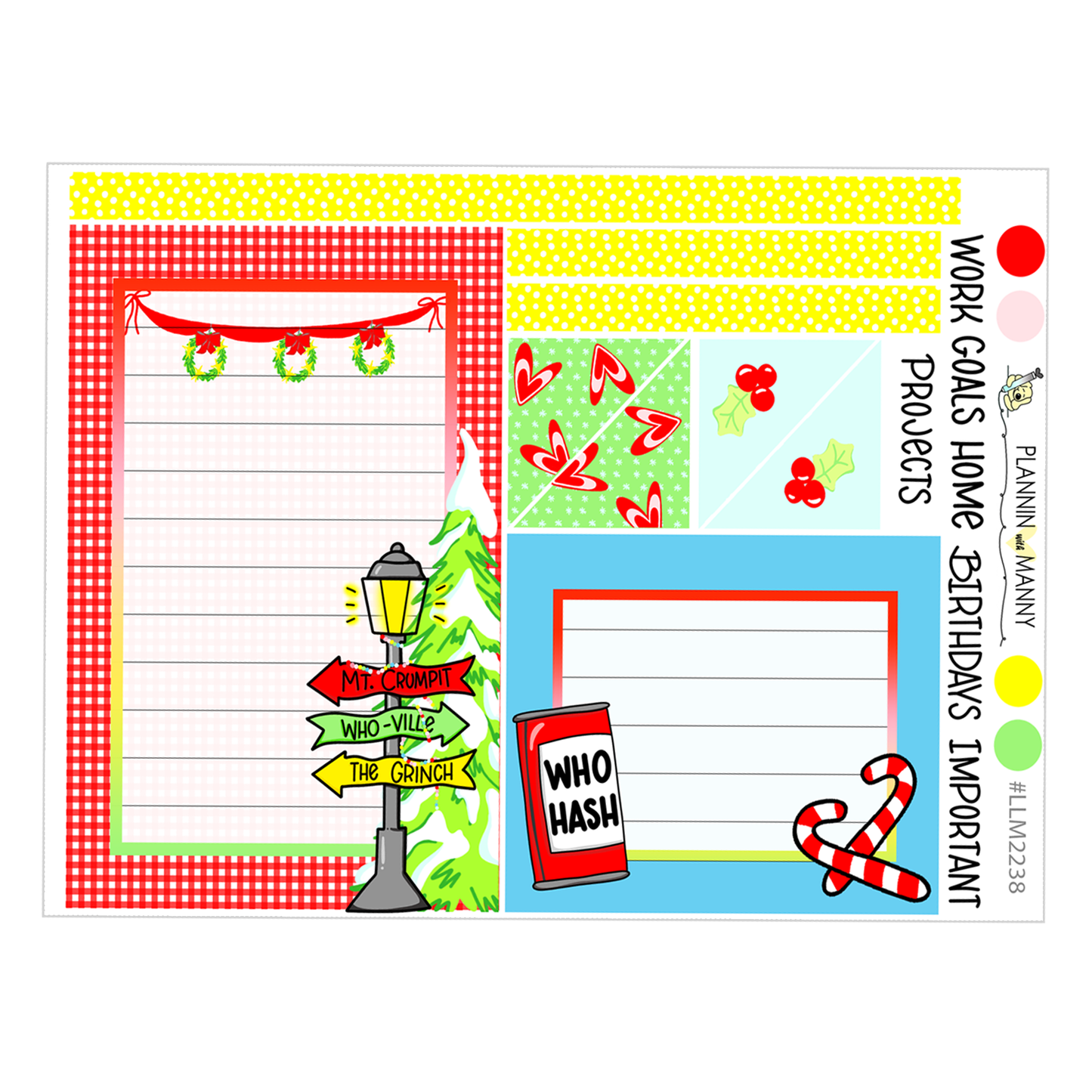 LLM238 MONTHLY PLANNER STICKERS - Whoville Collection