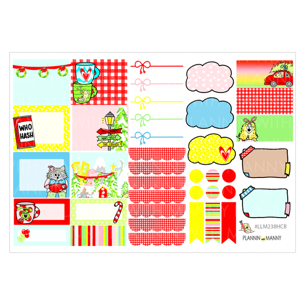 LLM238HC HOBO COUSIN MONTHLY PLANNER STICKERS - Whoville Collection
