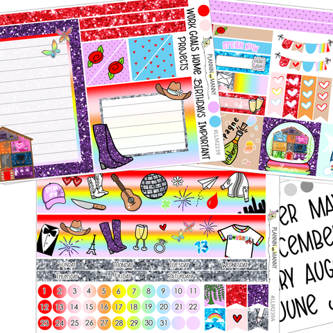 LLM239 MONTHLY PLANNER STICKERS - Sw*ftie Collection