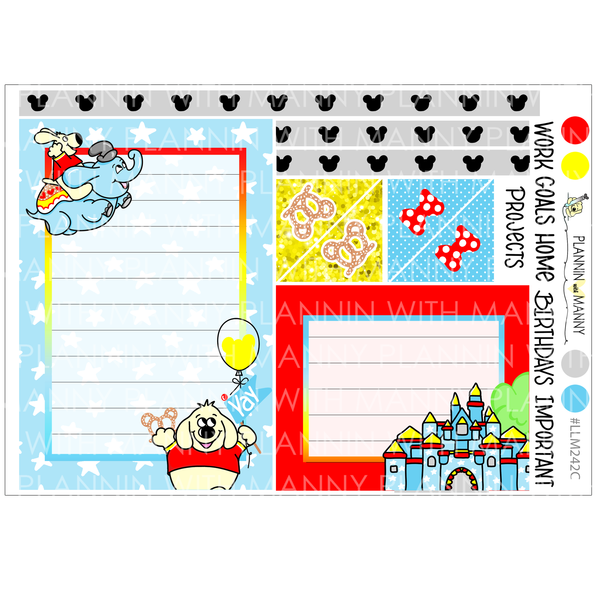 LLM242 MONTHLY PLANNER STICKERS -Happy Place Party Collection