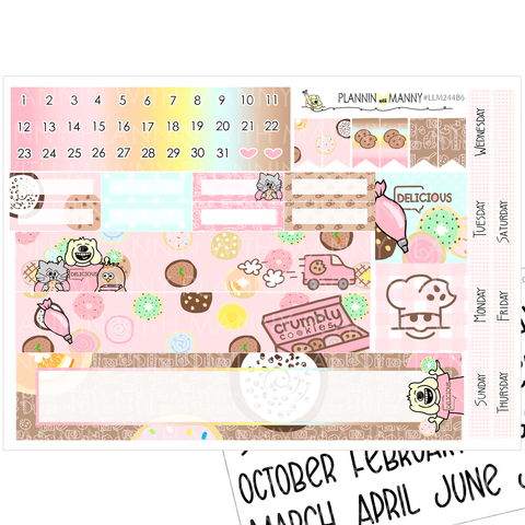 LLM244B6 Crumbl Cookie B6 Monthly Planner Stickers