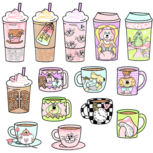 DB310 Wonderland Cup Die Cuts