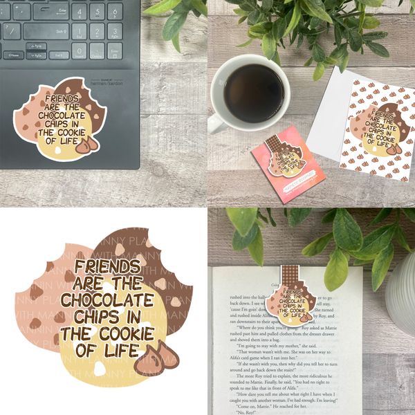 MB154 Friends are the Chocolate Chips Vinyl, Notecard, & Bookmarks