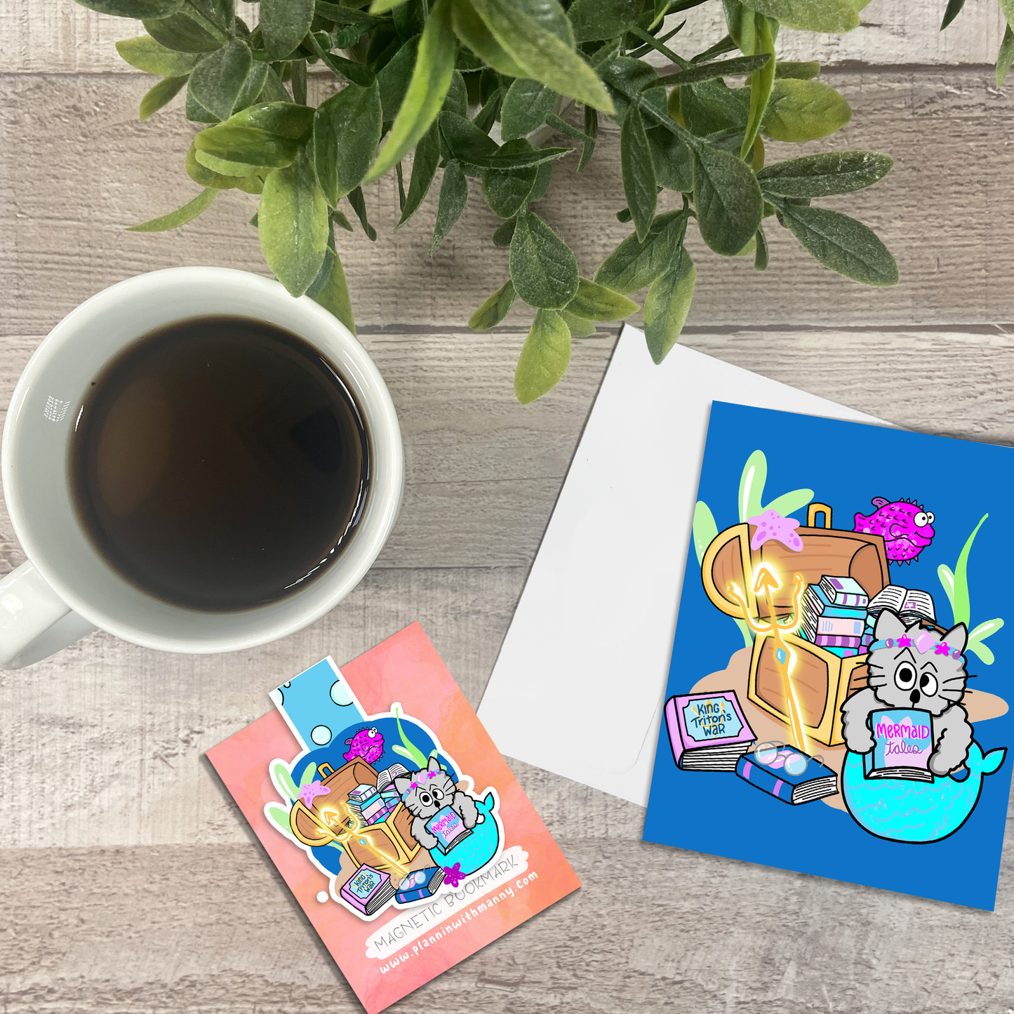 MB165 Mermaid Tales Vinly Sticker, Bookmark, and Note Card