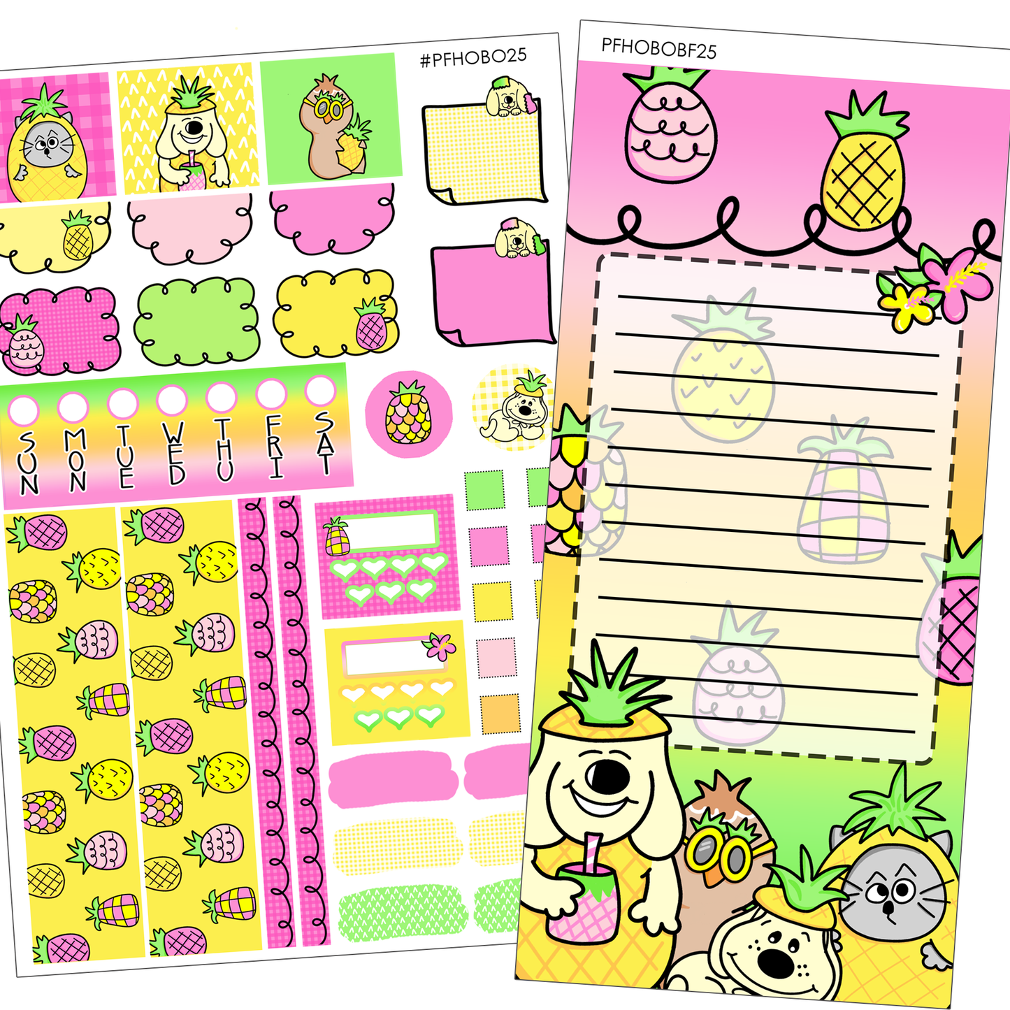 PFHOBO25 HOBONICHI WEEKLY Pineapple Peeps Collection