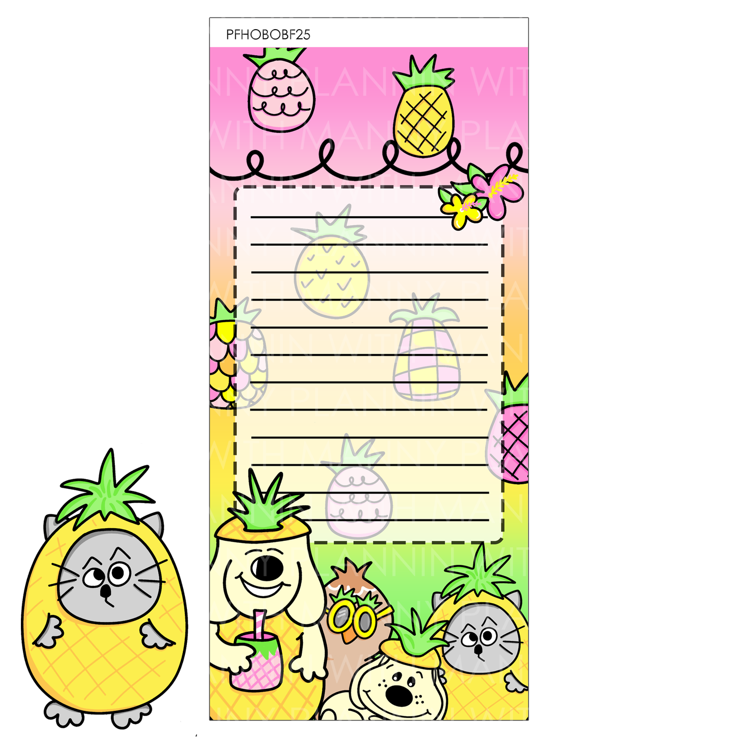 PFHOBO25 HOBONICHI WEEKLY Pineapple Peeps Collection