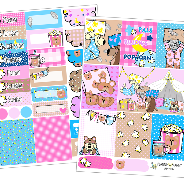 PFV39 Slumbear Party Collection- Vertical Weekly Kit