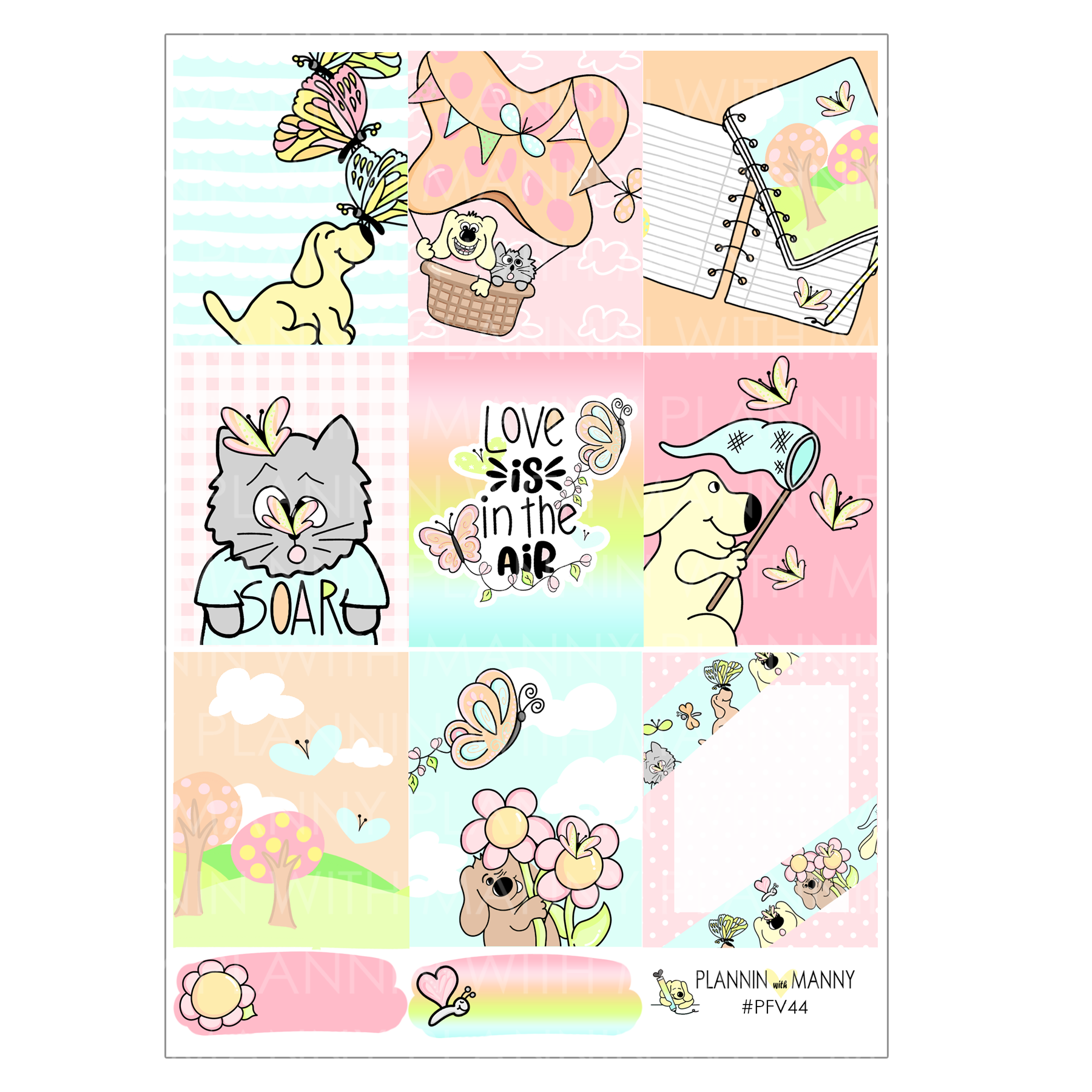 PF44 Butterfly Kisses  Collection- Vertical Weekly Kit