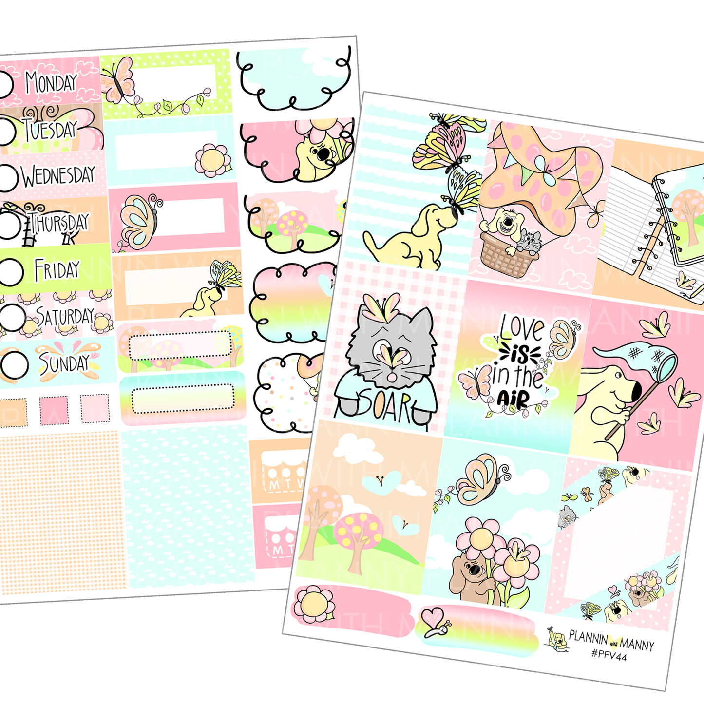 PF44 Butterfly Kisses  Collection- Vertical Weekly Kit