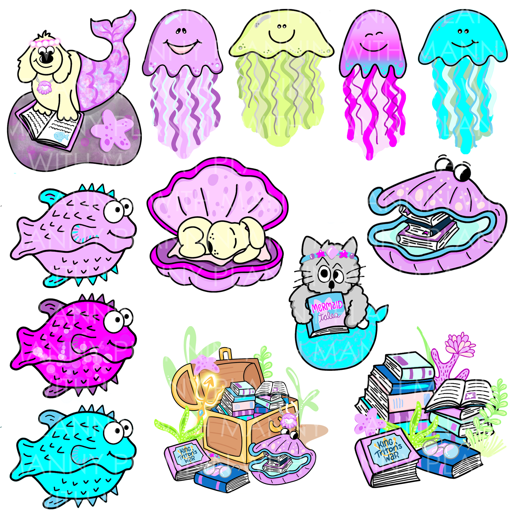 PF46 Mermaid Tales Diecuts – Plannin with Manny