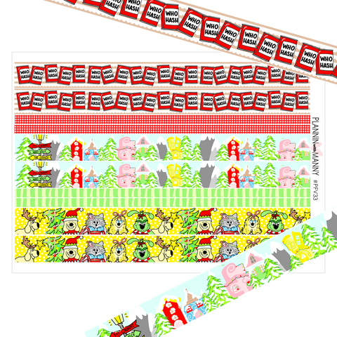 PFW33 Whoville Washi Planner Stickers